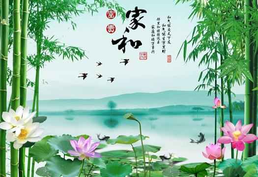 福满居高温微晶壁画定制_09#竹子_竹报平安